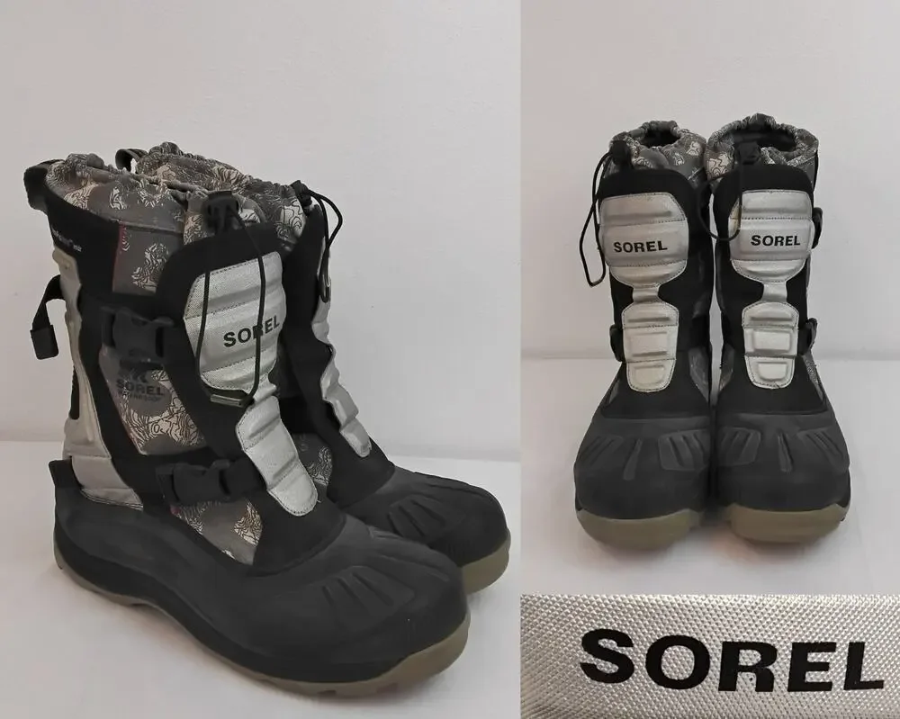 Sorel Alpha Trac Buckle Waterproof Insulated Boots Men's 15 Black/Gray #W4720